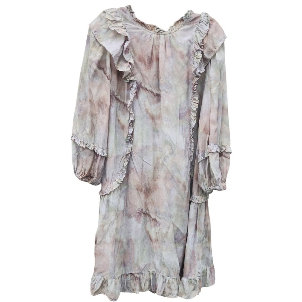 Current Air Boho Woodland Goblin Fairy Anthropologie Ruffle Earthy‎ Dress Small